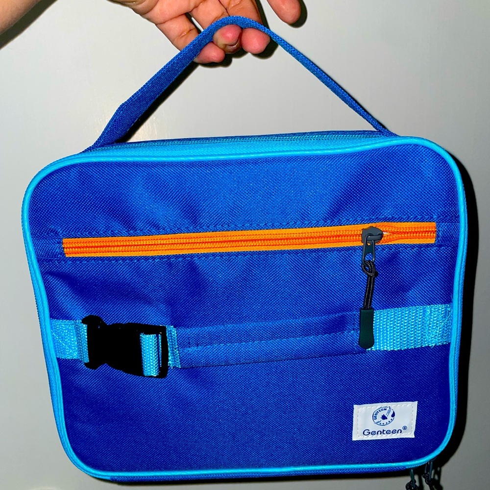 Blue and Orange Lunch Bag